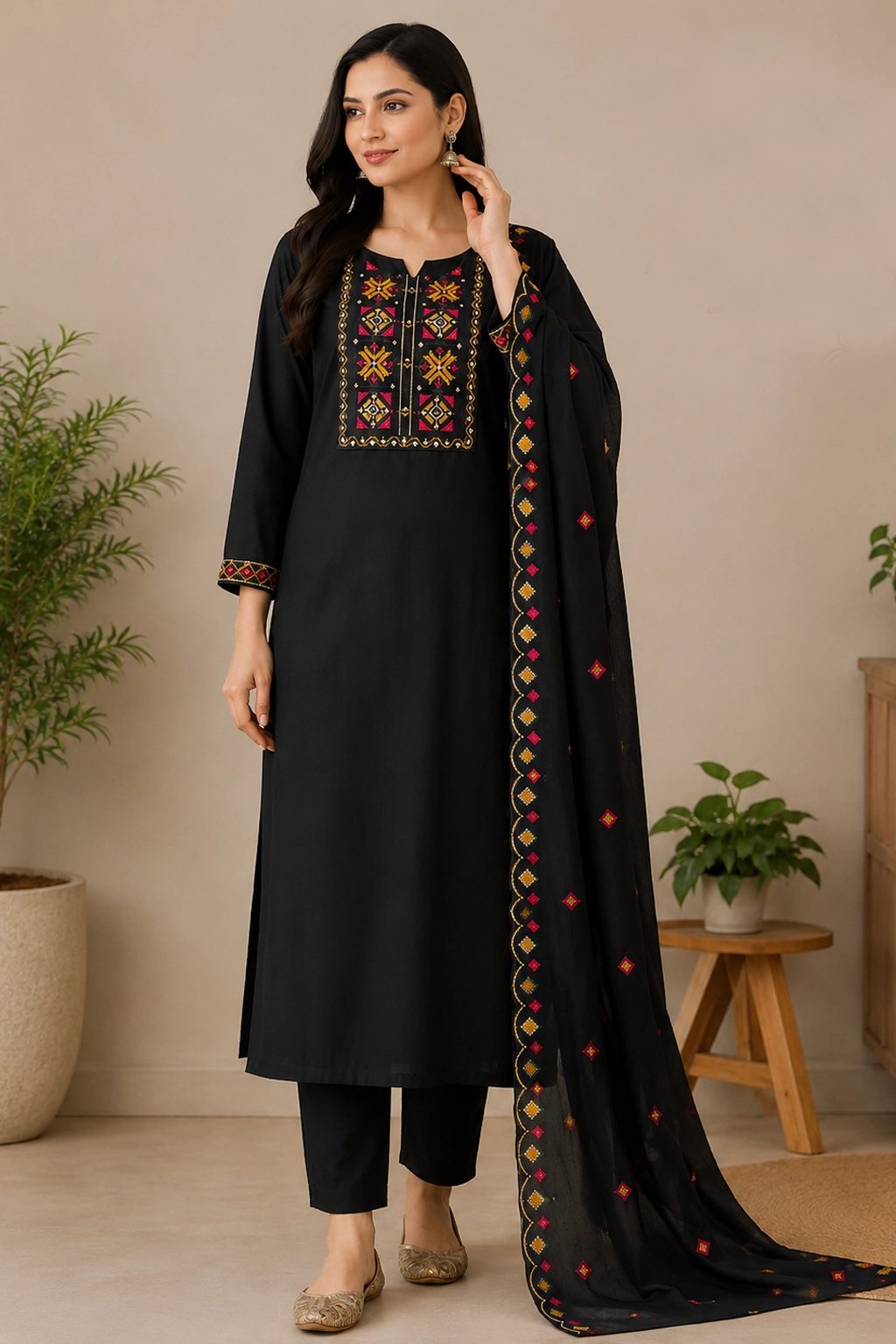 Aarnik-Ethnics-Black-Embroidered-Ethnic-Suit-Set
