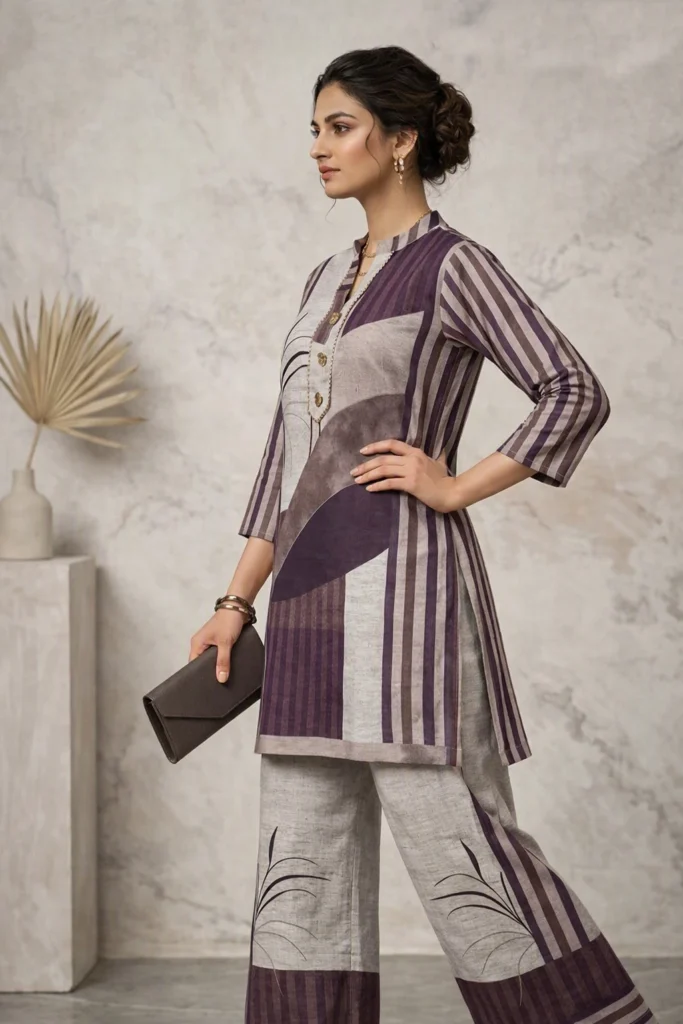 Aarnik-Ethnics-Dusty-Mauve-Beige-Printed-Co-ord-Set