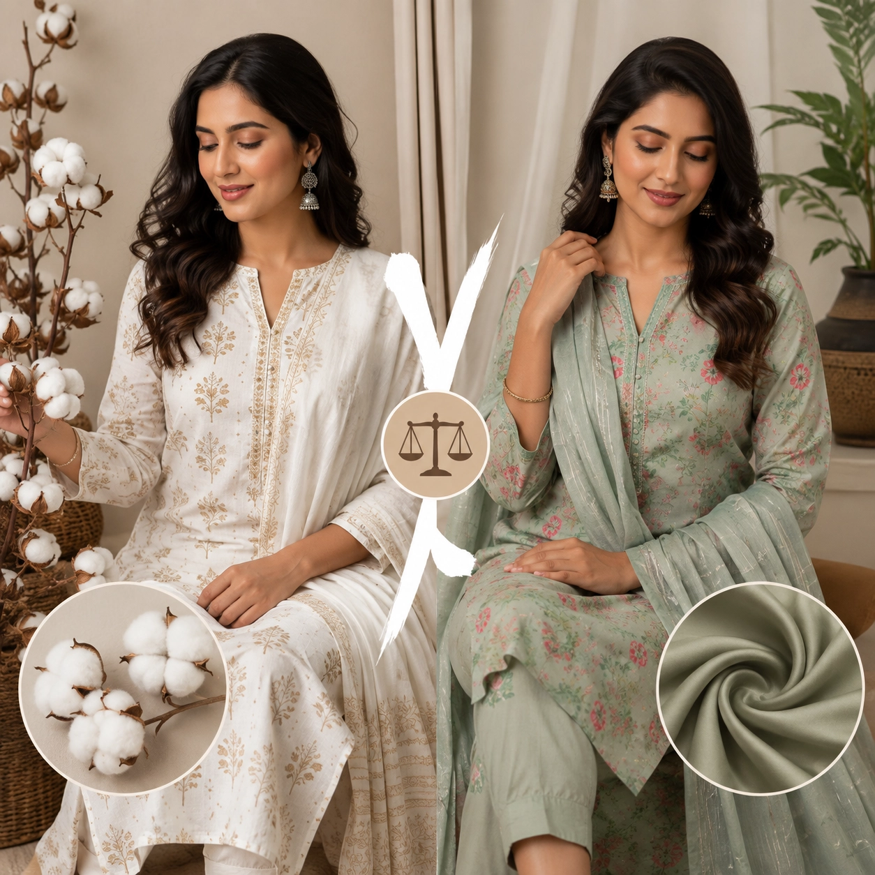 Aarnik Ethnics Cotton vs Rayon Whick Kurta Set is Best For You.