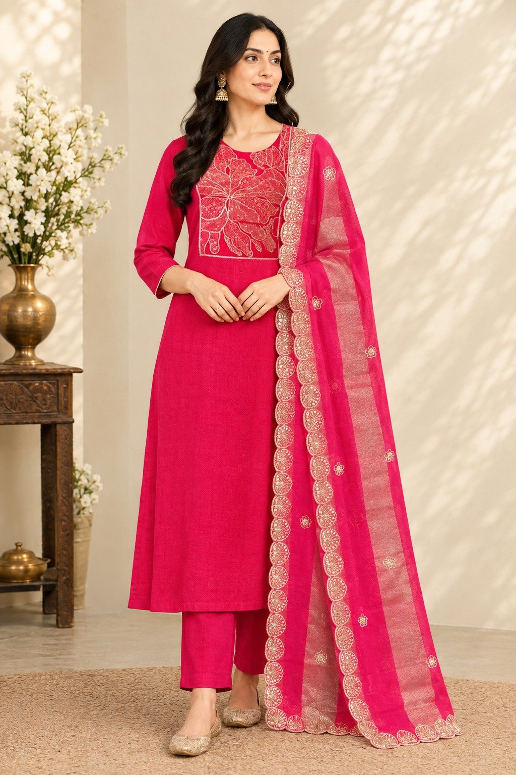 Aarnik Ethnics Gulabinoor Embroidered Suit Set